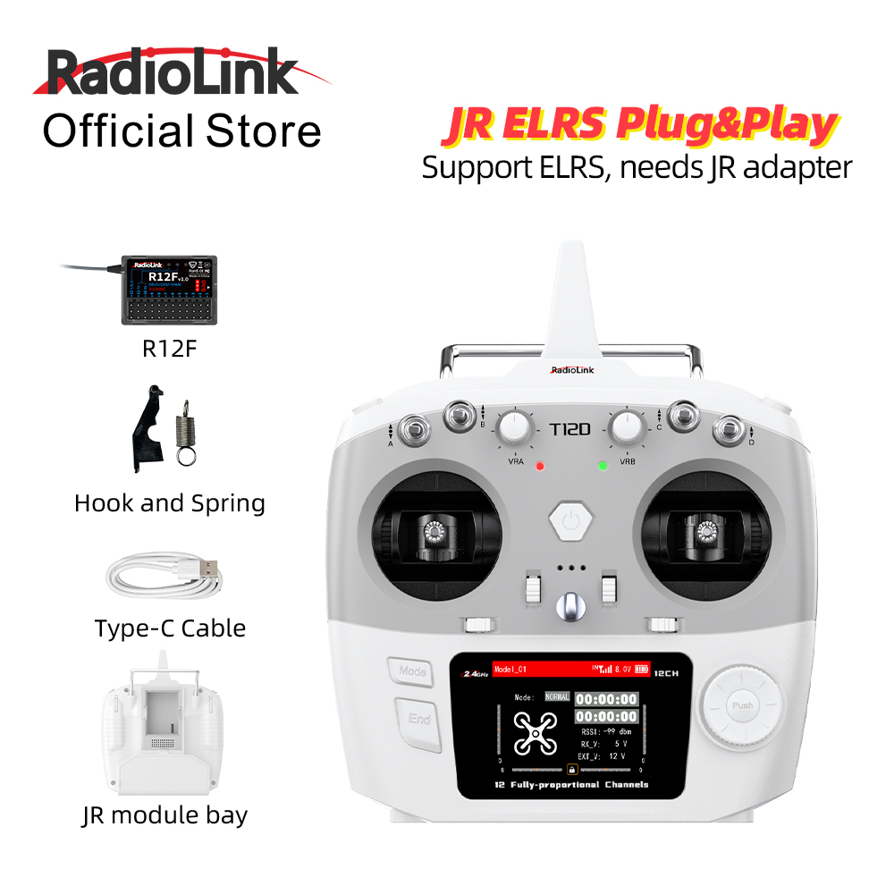 Radio Transmitter 2.4Ghz - Módulo RadioLink T12D JR 12CH 2.4GHz