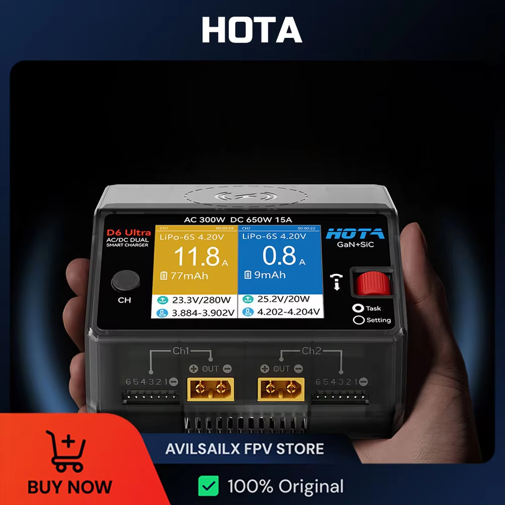 Carregador HOTA D6 Ultra GaN+S - Balance Charger Rc avaliação e preço
