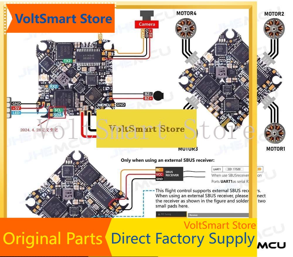 Controlador de Voo VoltSJHEMCU - Betaflight Fc avaliação e preço