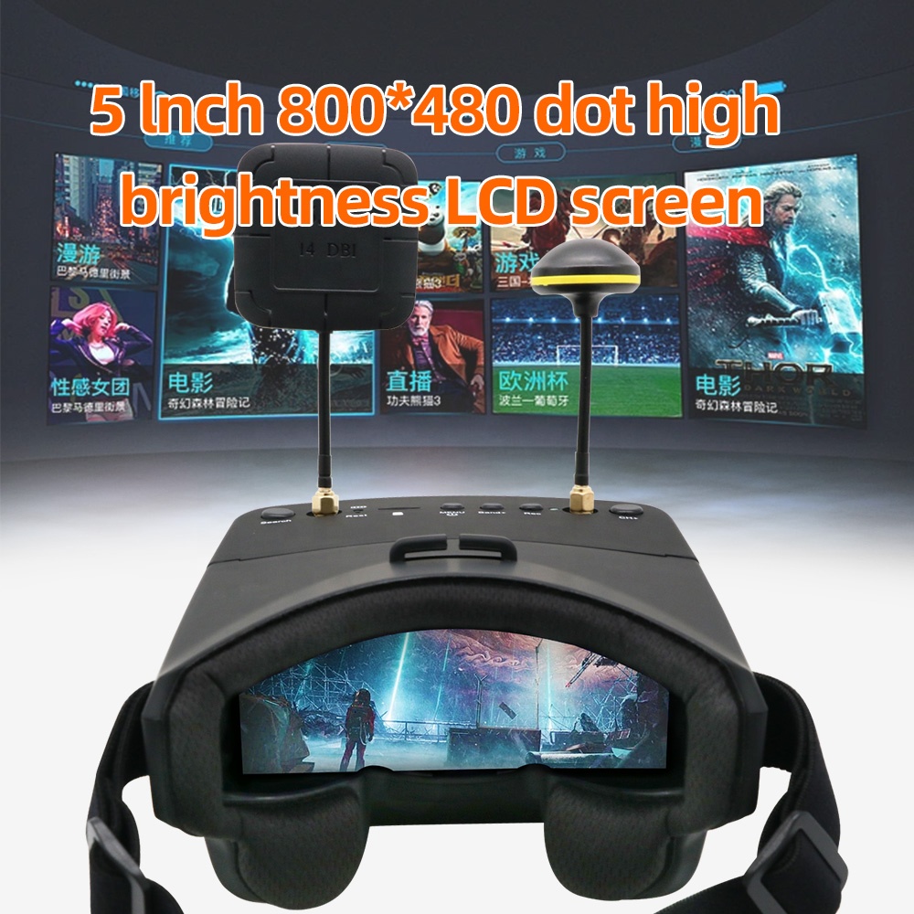 Óculos FPV EV800D 5.8G 40CH 5  - Goggles Fpv avaliação e preço