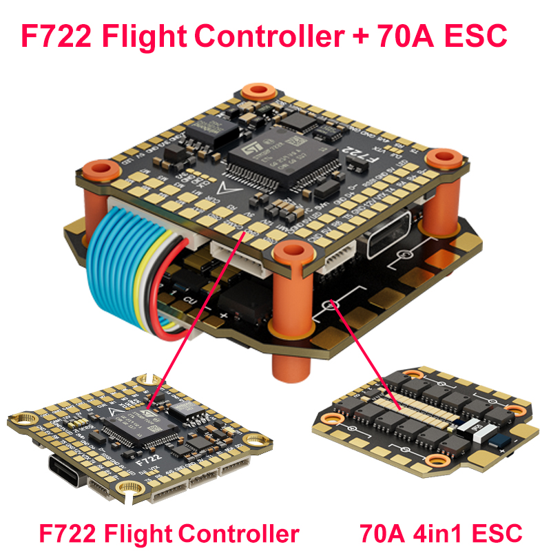 DAKEFPV F722 60A Stack ICM4268 - F722 Flight Controller avaliação e preço