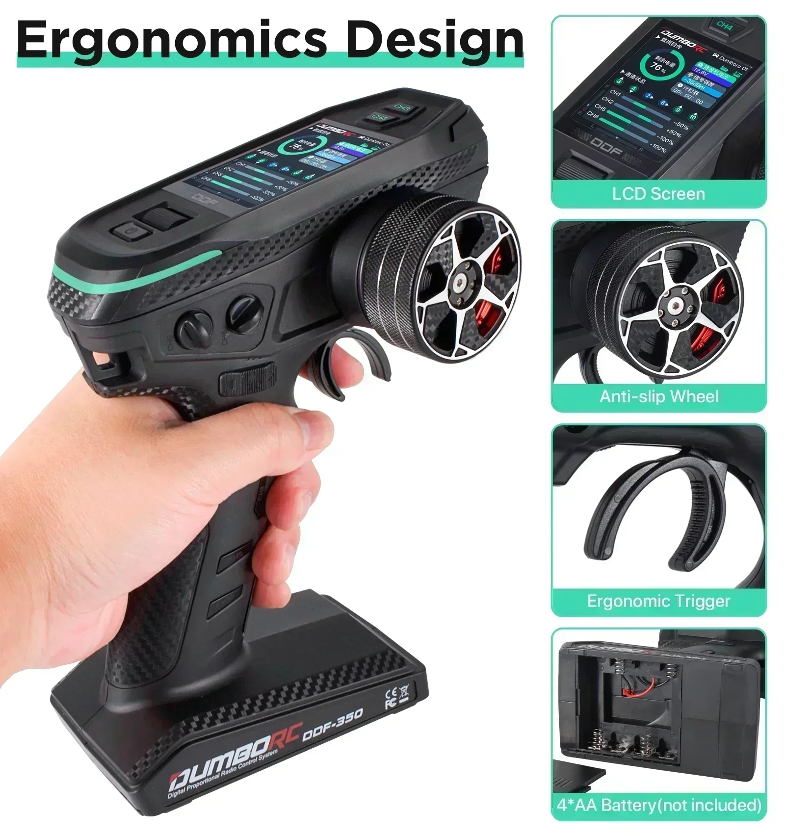 DUMBORC 10CH DDF-350 RC Contro - Radio Transmitter 2.4Ghz avaliação e preço