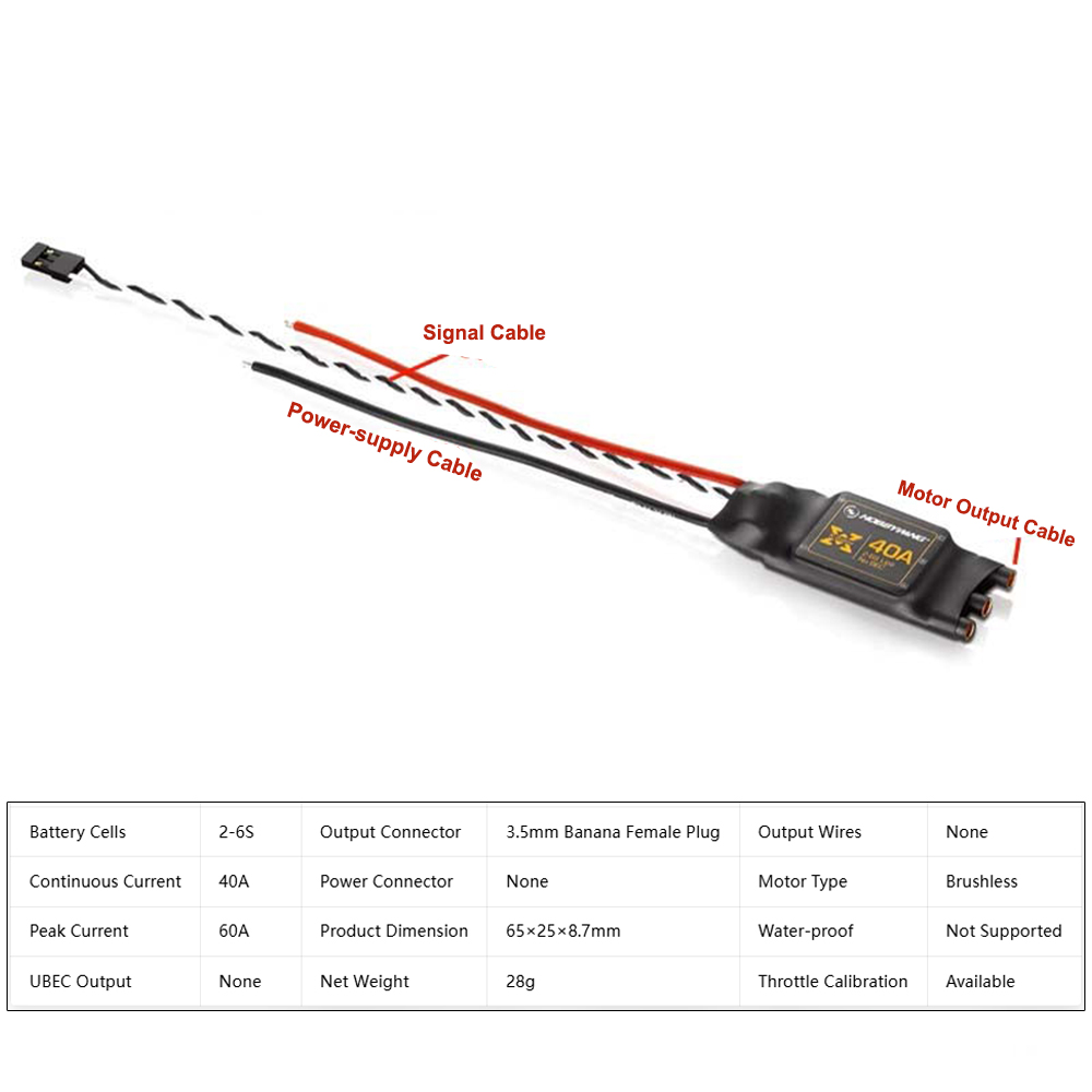 Hobbywing XRotor 40A ESC Brush - 4 In 1 Esc avaliação e preço