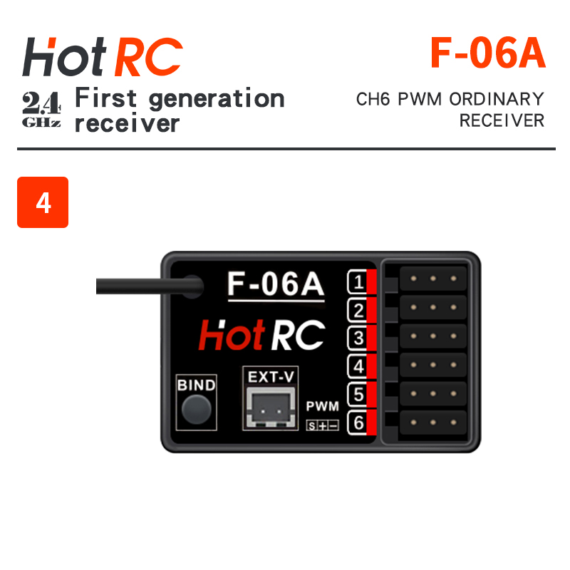 HOTRC 2.4 Ghz Receptores F-01A - Radio Transmitter 2.4Ghz avaliação e preço